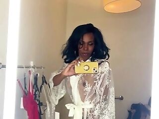 See Thru Translucent Bathrobe Attempt On Haul In Fitting Room.